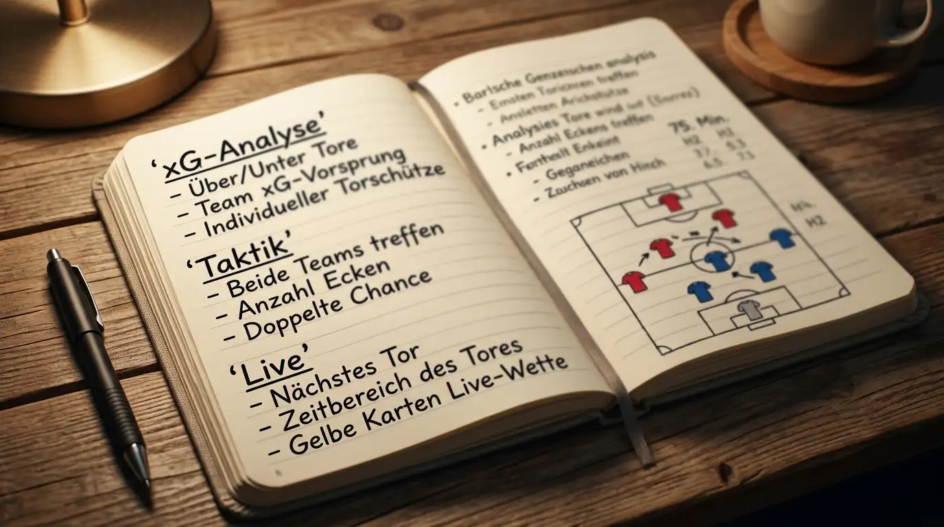 Marktauswahl Bundesliga Wettertyp — Over/Under für xG-Analysten, Handicap für Taktiker, Nischenmärkte für Live-Wetter