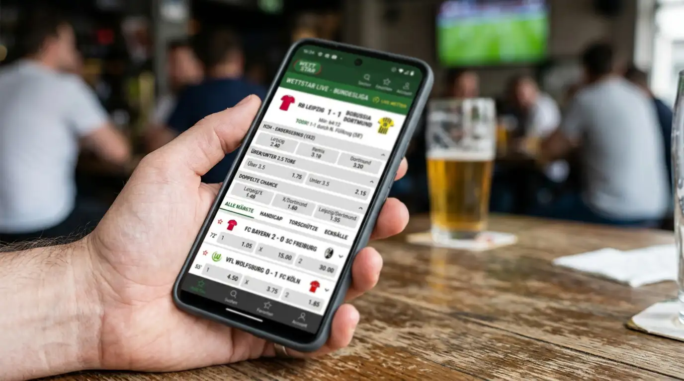 Bundesliga Live Markttiefe — Anzahl verfügbarer Live-Märkte nach Torereignis im Anbietervergleich